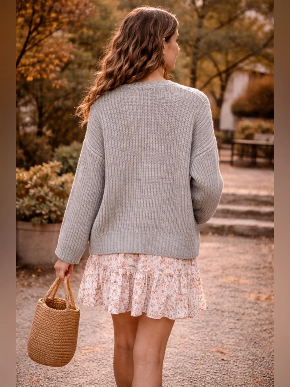Free People Molly Cable Knit Cardigan Gray XS Button Boho Sweater